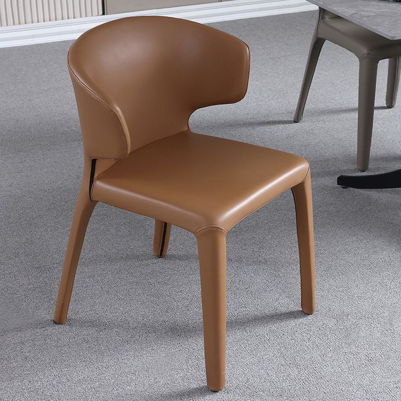 Chaise de conception de style home wingback en cuir mat