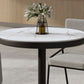 Metalen moderne ronde eettafel Gesinterde stenen tafel voor eetkamer en keuken