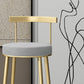 Glam Backrest Armless Counter Stool Iron Household Bar Stool with Cushion Clearhalo 'Bar Furniture' 'Bar Stools' 'bar_stools' 'furn' 'furn_bar_stools' 'furniture_bar_stools' 'Kitchen & Dining Furniture' 'kitchen&dining_furn' 'kitchen' 'kitchen_furn' Furniture' 1200x1200_a63b1756-eddf-4515-8196-ea96c75c9459