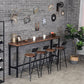 Wood Cocktail Bar Table with Rectangle Table Top Black Trestle Table - 41.3" H Clearhalo 'Bar Furniture' 'Bar Tables' 'bar_tables' 'furn' 'furn_bar_tables' 'Furniture' 'furniture_bar_tables' 'Kitchen & Dining Furniture' 1200x1200_a63dc223-9e37-42ca-ac85-7440311f1a4c