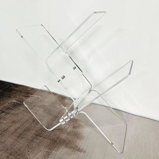 Zeitgenössischer Acryl -Bücherregal Standard Clear Open Back Bücherregal