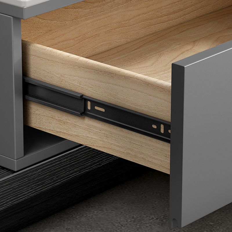 Console de télévision contemporaine Console de stockage de stockage ci-joint avec tiroirs