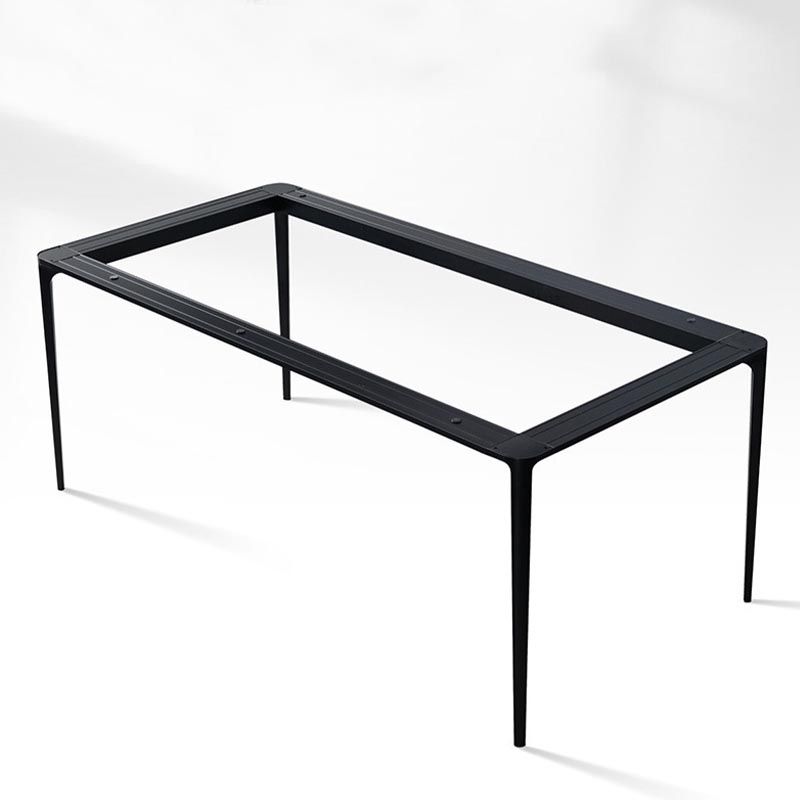 Rectangle Modern Stone Table Standard Height Kitchen Room Table with 4 Legs Clearhalo 'Dining Tables & Seating' 'Dining Tables' 'dining_table' 'furn' 'furn_dining_table' 'Furniture' 'Kitchen & Dining Furniture' 1200x1200_a6406bb0-acfd-424a-9196-b1b28f994b7c