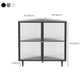 Modern 23.6"W√ó31.5"H Dining Server Antique Finish Steel Sideboard Table with Glass Door Clearhalo 'buffet_sideboard' 'Buffets & Sideboards' 'furn' 'furn_buffet_sideboard' 'Furniture' 'Kitchen & Dining Furniture' 1200x1200_a640ef91-77dc-4e4c-94c1-db7b463eaf86
