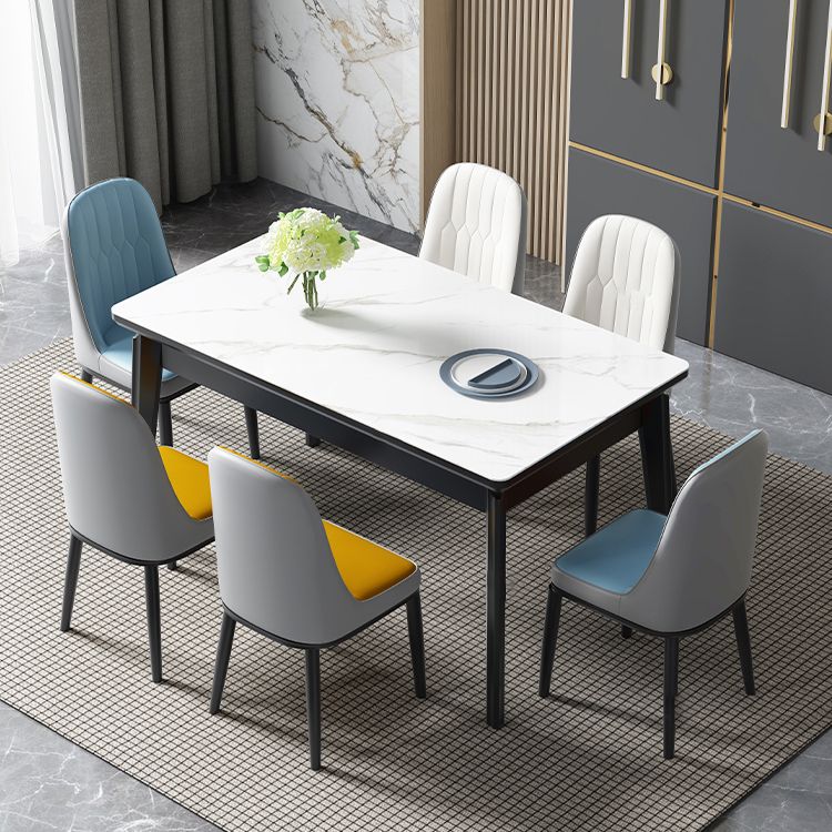 Midcentury Style Dining Room Collection Stone 4 Legs Indoor Dining Site Table Clearhalo ' dining_table' 'Dining Tables & Seating' 'Dining Tables' 'furn' 'furn_dining_table' 'Furniture' 'furniture_dining_table' 'Kitchen & Dining Furniture' 'kitchen&dining_furn' 'kitchen' 'kitchen_dining_table' 1200x1200_a641ac4d-bf3f-45ec-b1fc-119bbc24f09b