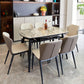 Simplicity Round Dining Room Table Sintered Stone Table with 4 Black Legs Clearhalo ' dining_table' 'Dining Tables & Seating' 'Dining Tables' 'furn' 'furn_dining_table' 'Furniture' 'furniture_dining_table' 'Kitchen & Dining Furniture' 'kitchen&dining_furn' 'kitchen' 'kitchen_dining_table' 1200x1200_a641baa7-5acc-40f1-a3e3-3643bc34f472
