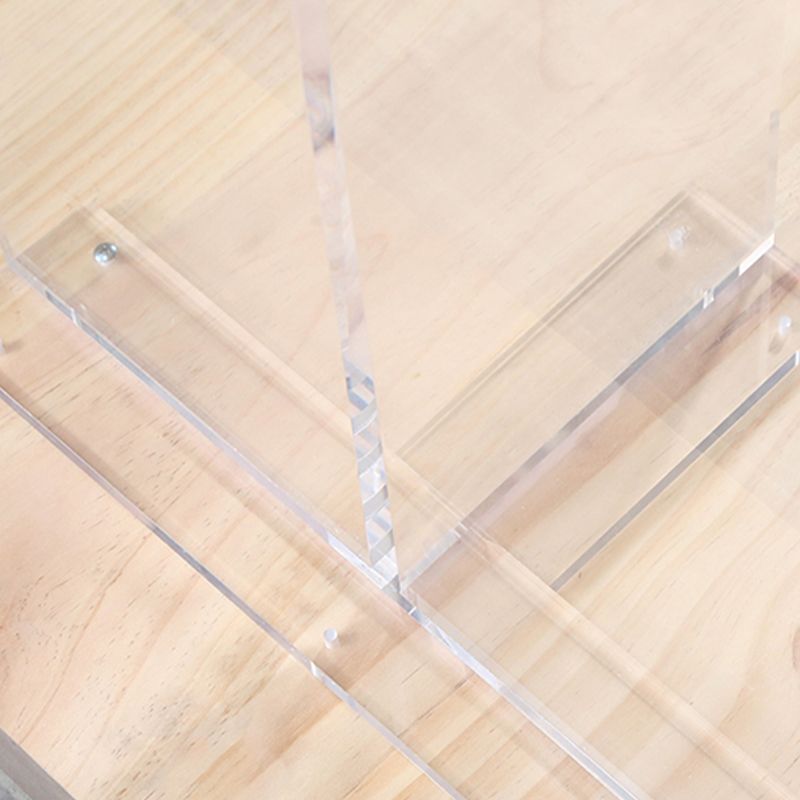 Contemporary Style Solid Wood Top Dining Table with Acrylic Base Clearhalo 'Bar Furniture' 'Bar Tables' 'bar_tables' 'furn' 'furn_bar_tables' 'Furniture' 'Kitchen & Dining Furniture' 1200x1200_a641f33e-b37d-4a91-9e75-3243cdcb37e8