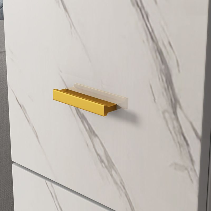 Solid Wood End Table 23.6" Tall 2-Drawer Side Table in Grey Clearhalo 'Coffee & Accent Tables' 'End & Side Tables' 'end_side_table' 'end_side_tables' 'furn' 'furn_end_side_tables' 'Furniture' 'furniture_end_side_table' 'Living Room Furniture' 1200x1200_a64395fa-6039-42d4-a98b-16176298a108