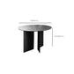 Abstract Coffee Table Black Round Metal Coffee Cocktail Table