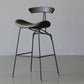 Black Iron Quilted Barstool 25.5" H Industrial Tall Stool with Contoured Seat Clearhalo 'Bar Furniture' 'Bar Stools' 'bar_stools' 'furn' 'furn_bar_stools' 'furniture_bar_stools' 'Kitchen & Dining Furniture' 'kitchen&dining_furn' 'kitchen' 'kitchen_furn' Furniture' 1200x1200_a6440743-57c4-4790-a97c-3a818b642c7f