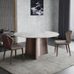 Stone Glam Round Dining Table Matte Finish Pedestal Table for Kitchen Clearhalo 'Dining Tables & Seating' 'Dining Tables' 'dining_table' 'furn' 'furn_dining_table' 'Furniture' 'furniture_dining_table' 'Kitchen & Dining Furniture' 'kitchen' 'kitchen_dining_table' 1200x1200_a6444a0e-34f1-4c03-80b1-b54fb970895e