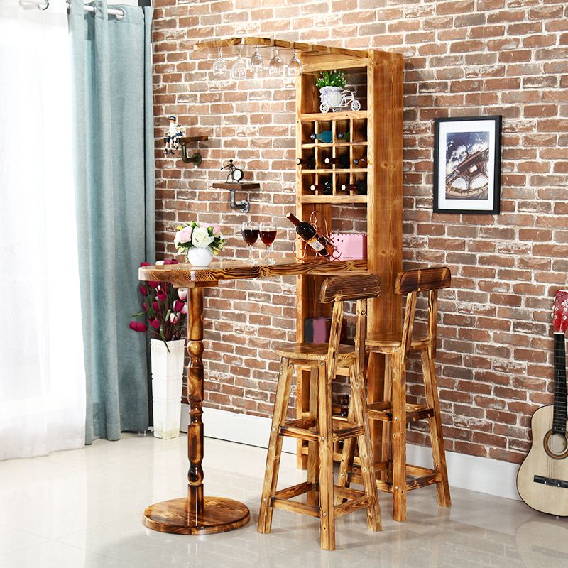 Traditional Ellipse Bar Table Storable Solid Wood Table for Living Room Clearhalo 'Bar Furniture' 'Bar Tables' 'bar_tables' 'furn' 'furn_bar_tables' 'Furniture' 'Kitchen & Dining Furniture' 1200x1200_a64505ed-5044-4ce4-b872-8584d886aa6d