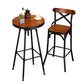 Industrial Round Bar Table Set 1/2 Pieces Solid Wood Bar Table Set for Indoor