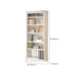 White Wooden Bookshelf Standard Shelves Included Closed Back Bookcase