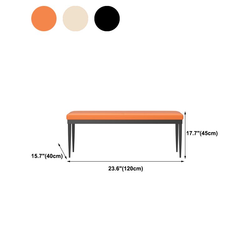 Upholstery Included Dining Bench, 18"H Bench with Black Metal Legs Clearhalo 'Benches' 'Chairs & Seating' 'furn' 'furn_benches' 'Furniture' 'Living Room Furniture' 1200x1200_a64648f6-2c3c-4576-b157-fef2bbcaed78