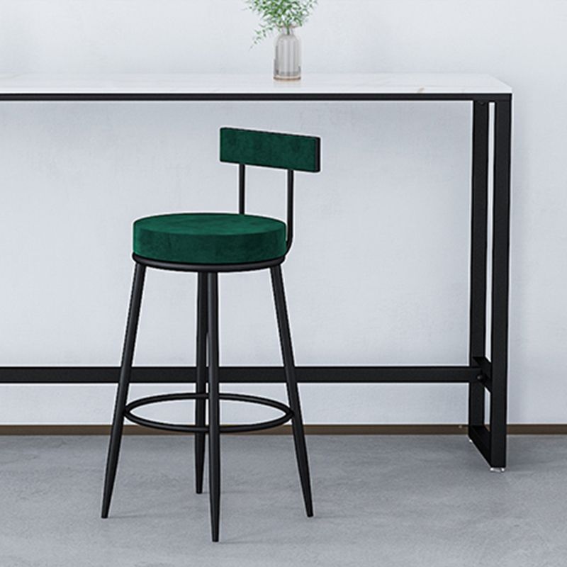 Contemporary Style Upholstered Counter Stool Bar-height Bar Stool with Metal Legs Clearhalo 'Bar Furniture' 'Bar Stools' 'bar_stools' 'furn' 'furn_bar_stools' 'Furniture' 'Kitchen & Dining Furniture' 1200x1200_a6469b71-d6c9-4760-b889-56e6a8a9f1d7