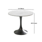 Metal Traditional Luxury Round Table White Sintered Stone Indoor Table for Home