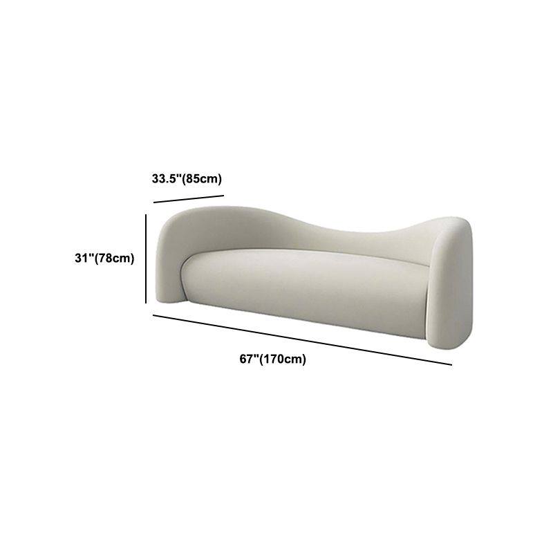 リビングルームのためにタイトな背中を持つ現代の湾曲したソファの傾斜腕ソファ