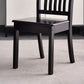 Modern Rubberwood Slat Back Chair Matte Finish Wood Dining Chair Clearhalo 'Dining Chairs' 'Dining Tables & Seating' 'dining_chair' 'furn' 'furn_dining_chair' 'Furniture' 'Kitchen & Dining Furniture' 1200x1200_a648b7f1-b778-4084-b859-bd08fb3ed071