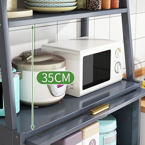 Server da pranzo in bambù grigio 2 ripiani glam buffet server per cucina