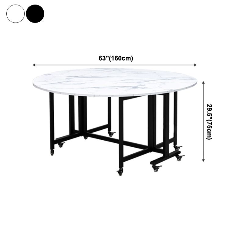 Round Dining Table Mid-Century Style Trestle Base Table for Dining Room Clearhalo ' dining_table' 'Dining Tables & Seating' 'Dining Tables' 'Furniture' 'furniture_dining_table' 'Kitchen & Dining Furniture' 'kitchen&dining_furn' 'kitchen' 'kitchen_dining_table' 1200x1200_a64aa1ab-1da7-43af-b917-6ec6a5463c82