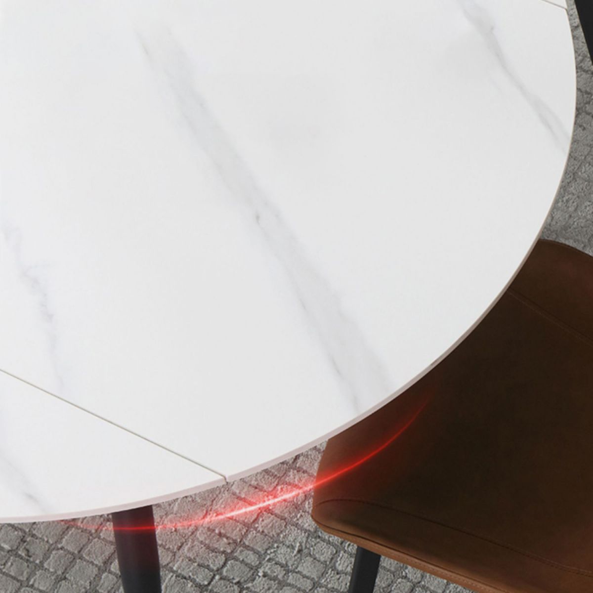 Contemporary 1/4/5/6 Pieces Dining Set Round Sintered Stone Dining Room Set Clearhalo 'Dining Room Sets' 'Dining Tables & Seating' 'dining_room_set' 'furn' 'furn_dining_room_set' 'Furniture' 'furniture_dining_room_set' 'Kitchen & Dining Furniture' 1200x1200_a64ac964-71f3-4fde-94dd-932a930edee2