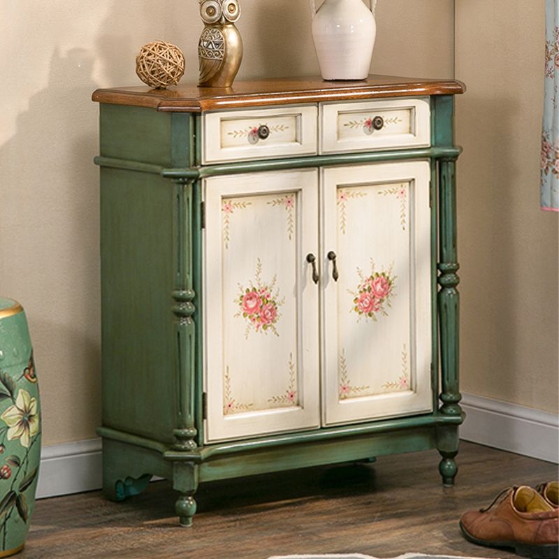 33.07" Tall Wood 2 - Drawer Cabinet 2 Door Accent Cabinet - Wood Clearhalo 'Cabinets & Chests' 'cabinets_chests' 'furn' 'furn_cabinets_chests' 'Furniture' 'Living Room Furniture' 1200x1200_a64c5673-37f3-4489-9677-ea0702d58a2e