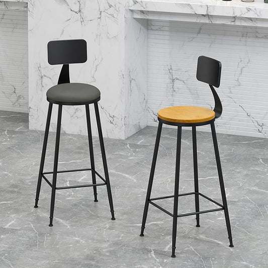 Industrial Footrest Bristol Stool Matte Finish Iron Bar Stool Clearhalo 'Bar Furniture' 'Bar Stools' 'bar_stools' 'furn' 'furn_bar_stools' 'Furniture' 'furniture_bar_stools' 'Kitchen & Dining Furniture' 1200x1200_a64cd27f-d9ee-4e8a-838d-66b3a8894dec