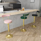 Sgabelli da pranzo posteriore glam sgabelli da bar ad altezza regolabile con base di metallo