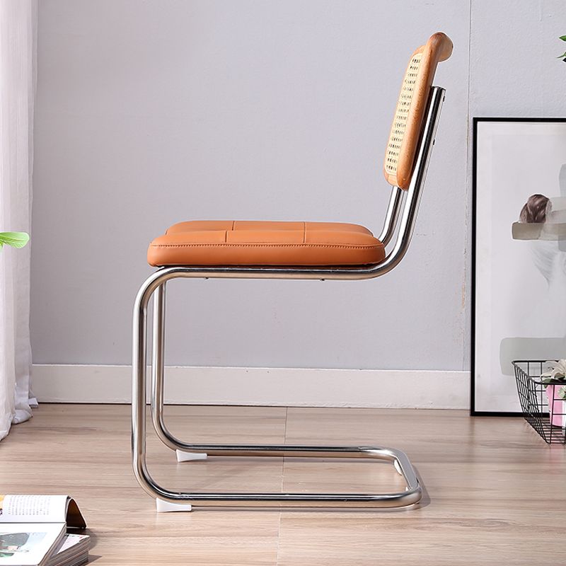 Contemporary Style Metal Chair Dining Room Kitchen Open Back Side Chairs Clearhalo ' kitchen&dining_furn' 'Dining Chairs' 'Dining Tables & Seating' 'dining_chair' 'furn' 'furn_dining_chair' 'Furniture' 'furniture_dining_chair' 'Kitchen & Dining Furniture' 'kitchen' 1200x1200_a64f6bdc-67e9-4bbb-8942-2061a4ae9adf