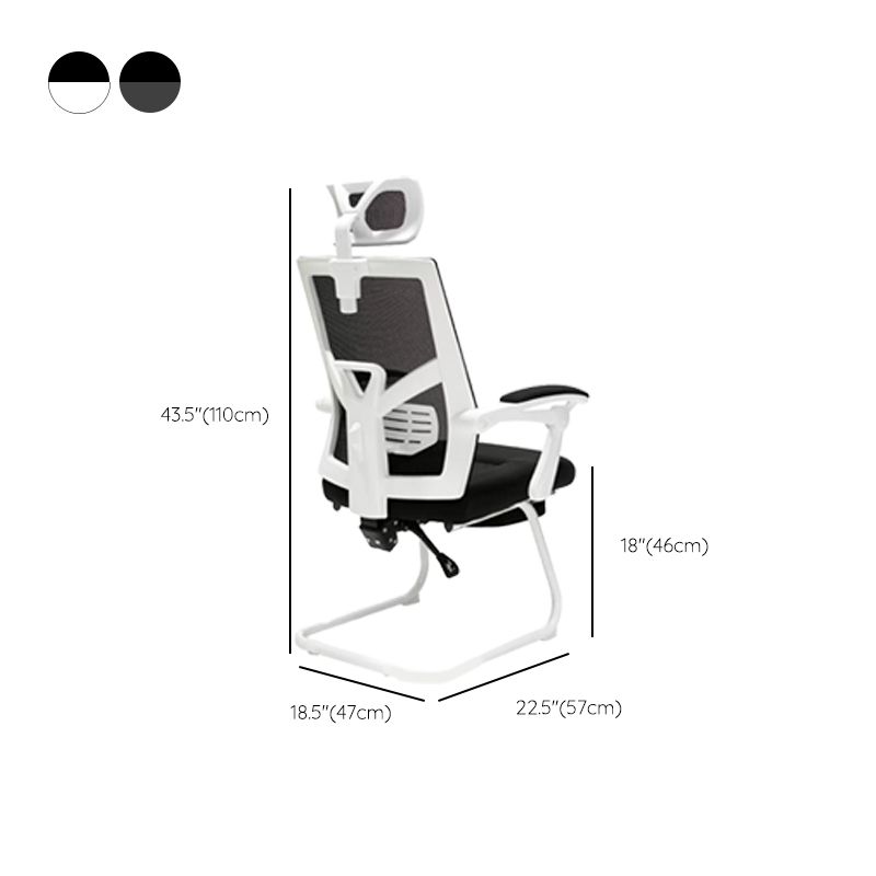 Chaise de bureau à armes rembourrées modernes Pas de chaise de bureau ergonomique pénible