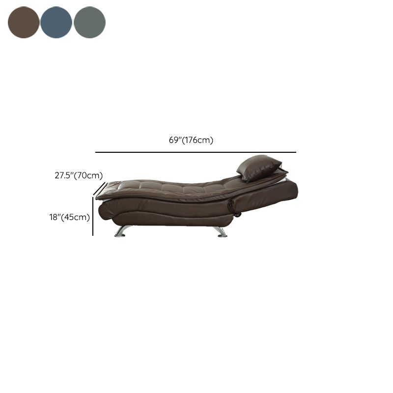 Contemporary Armless Accent Chair Faux Leather Reclining Chaise Clearhalo 'Chairs & Seating' 'Chaise Lounge' 'chaise_lounge' 'furn' 'furn_chaise_lounge' 'Furniture' 'Living Room Furniture' 1200x1200_a65028db-8f5d-4cb1-bd5d-4e0ae787fdd2
