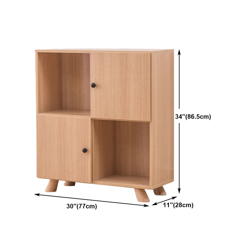 Engineered Wood Shelf Bookcase Contemporary Bookshelf for Study Room