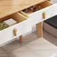 Wood-based Panel Walnut/log with 2 Drawers and Dressing Table with Storage Racks