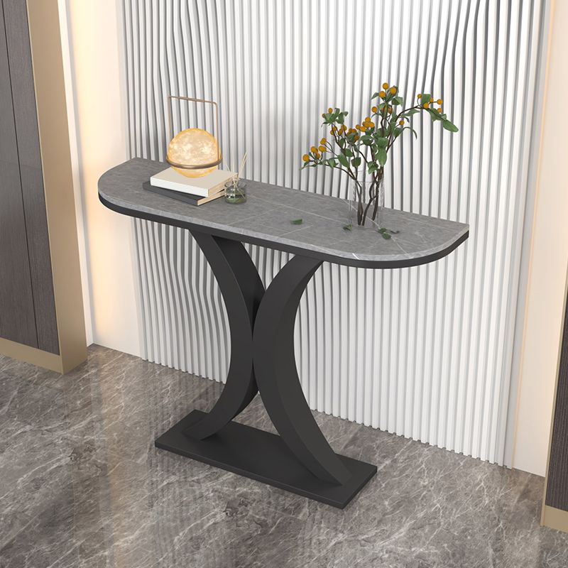 CONSOLA CONTAMPORO TABLA ACENTA DE ACENTA MEDIA Mesa de consola de luna en piedra