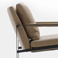 Chaise de bras en cuir fausse 28,74 "L x 31,88" W x 29.13 "H fauteuil accent pour le salon