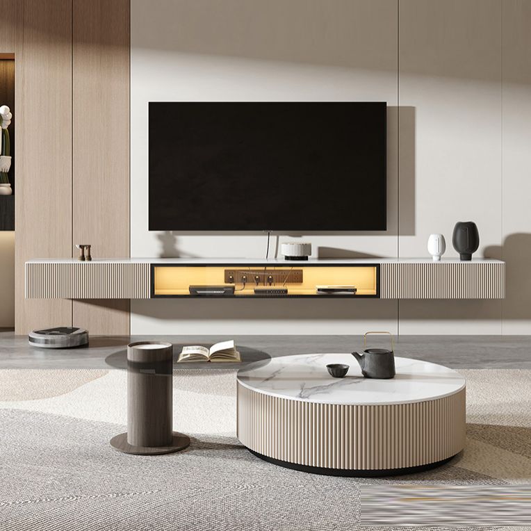 Wall-mounted TV Stand Console Stone TV Media Console with Drawers Clearhalo 'furn' 'furn_tv_stands_entertainment_centers' 'Furniture' 'Living Room Furniture' 'TV Stands & Entertainment Centers' 'TV Stands & Media Storage Furniture' 'tv_stands_entertainment_centers' 1200x1200_a6526617-1c05-41f1-847a-53d8f285ba86