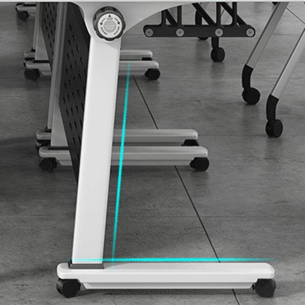 Escritorio de escritura plegable contemporánea escritorio de madera fabricada rectangular con ruedas de lanzadores