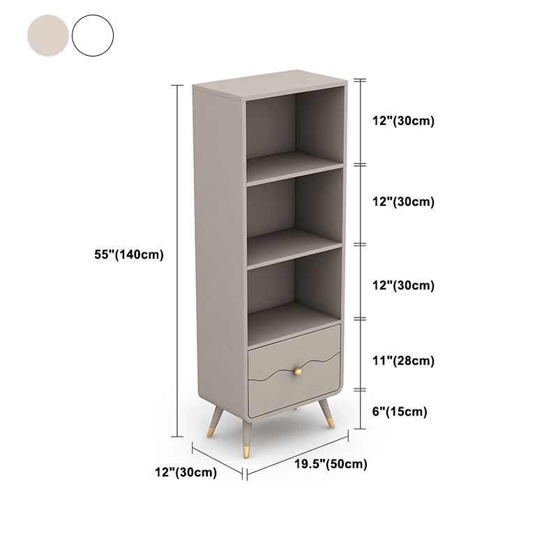Estantería estándar de estantería de madera de ingeniería sólida de espalda cerrada para el hogar