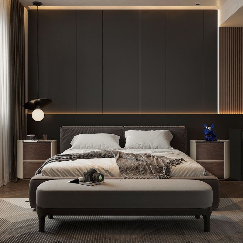 Contemporary Night Table Storage Accent Table Nightstand with 2 Drawers for Home Clearhalo 'Bedroom Furniture' 'furn' 'furn_night_stand' 'Furniture' 'night_stand' 'Nightstands' 1200x1200_a653a5fb-6608-48cf-b58e-a2afdcc02c29