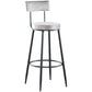 Industrial Metal Footrest Bar Chair Round Upholstered Bar Stool Clearhalo 'Bar Furniture' 'Bar Stools' 'bar_stools' 'furn' 'furn_bar_stools' 'Furniture' 'Kitchen & Dining Furniture' 1200x1200_a65908c2-be58-4ef0-889d-b4e4d486cd15