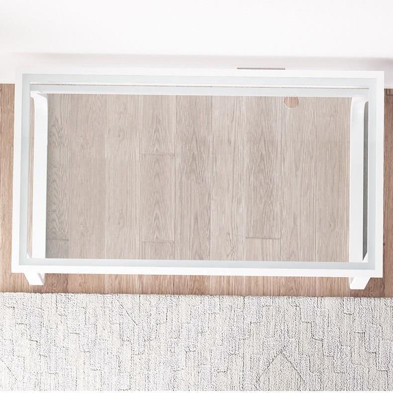 Bureau d'écriture en miroir contemporain Verre rectangulaire pour le bureau