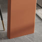 Mesa de comedor rectangular contemporánea, mesa de bar con pedestal de cuero y madera
