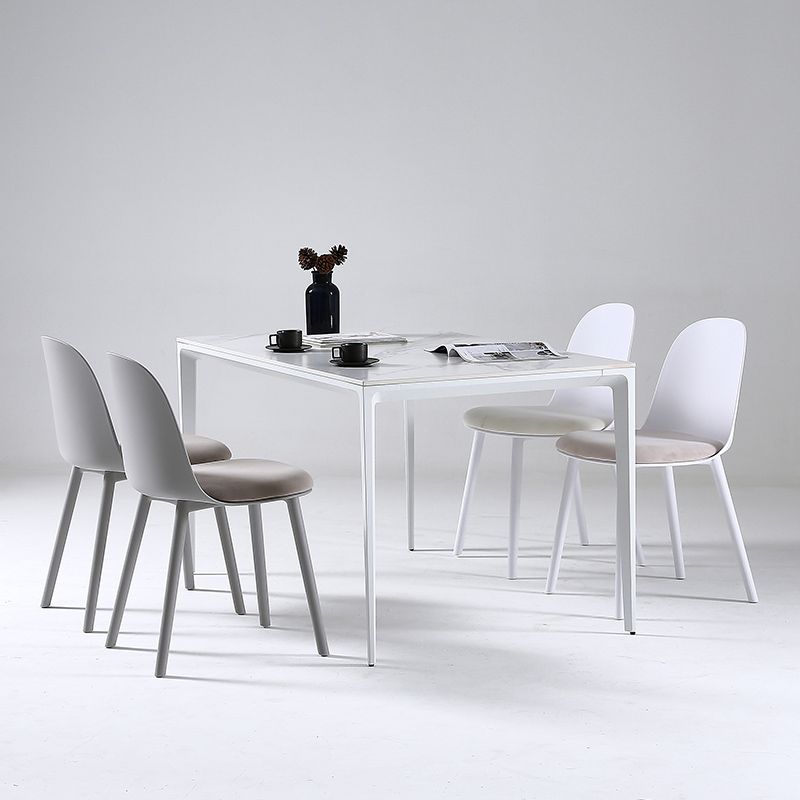 16'' Wide Dining Side Chairs Modern Plastic Indoor-Outdoor Solid Back Chair Clearhalo ' kitchen&dining_furn' 'Dining Chairs' 'Dining Tables & Seating' 'dining_chair' 'furn' 'furn_dining_chair' 'Furniture' 'furniture_dining_chair' 'Kitchen & Dining Furniture' 'kitchen' 1200x1200_a65dfe8e-6777-4e4f-a884-9e8c6e08ec09