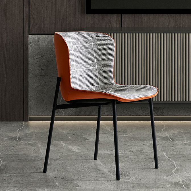 Minimalist Armless Solid Back Chair Linen Dining Chairs for Home Clearhalo 'Dining Chairs' 'Dining Tables & Seating' 'dining_chair' 'furn' 'furn_dining_chair' 'Furniture' 'furniture_dining_chair' 'Kitchen & Dining Furniture' 1200x1200_a65e183d-009e-482a-948b-ffd3560d038a