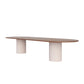 Modern Wood Top Oval Dinette Table Wood Two Base Dining Table Clearhalo 'Dining Tables & Seating' 'Dining Tables' 'dining_table' 'furn' 'furn_dining_table' 'Furniture' 'furniture_dining_table' 'Kitchen & Dining Furniture' 'kitchen' 'kitchen_dining_table' 1200x1200_a65e875b-3542-4829-a9f9-5f14b2c96feb