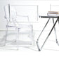 Contemporary Plastic Restaurant Arm Chair Transparent Open Back Dining Chair (Set of 4) Clearhalo ' kitchen&dining_furn' 'Dining Chairs' 'Dining Tables & Seating' 'dining_chair' 'furn' 'furn_dining_chair' 'Furniture' 'furniture_dining_chair' 'Kitchen & Dining Furniture' 'kitchen' 1200x1200_a65f6835-8f2c-4514-b305-ceb051b102d1