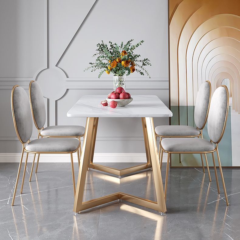 Minimalist Rectangle Shape White Dining Table Sintered Stone Standard Dining Table for Kitchen Clearhalo ' dining_table' 'Dining Tables & Seating' 'Dining Tables' 'furn' 'furn_dining_table' 'Furniture' 'furniture_dining_table' 'Kitchen & Dining Furniture' 'kitchen&dining_furn' 'kitchen' 'kitchen_dining_table' 1200x1200_a65fa8d4-8ab3-40b9-a1ff-846f37823150