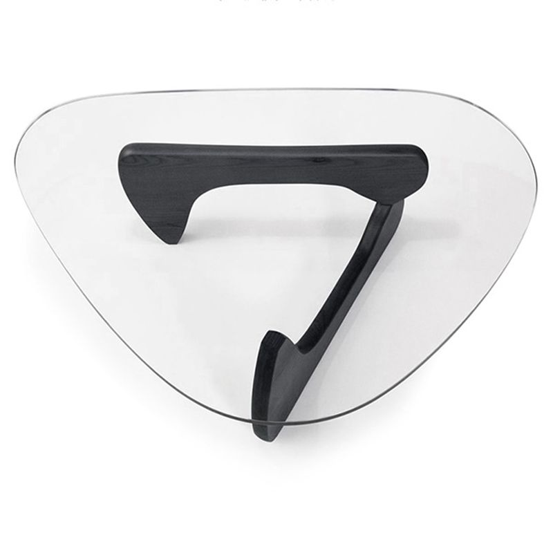 Triangle Glass Coffee Table Modern Minimalist Coffee Table for Living Room