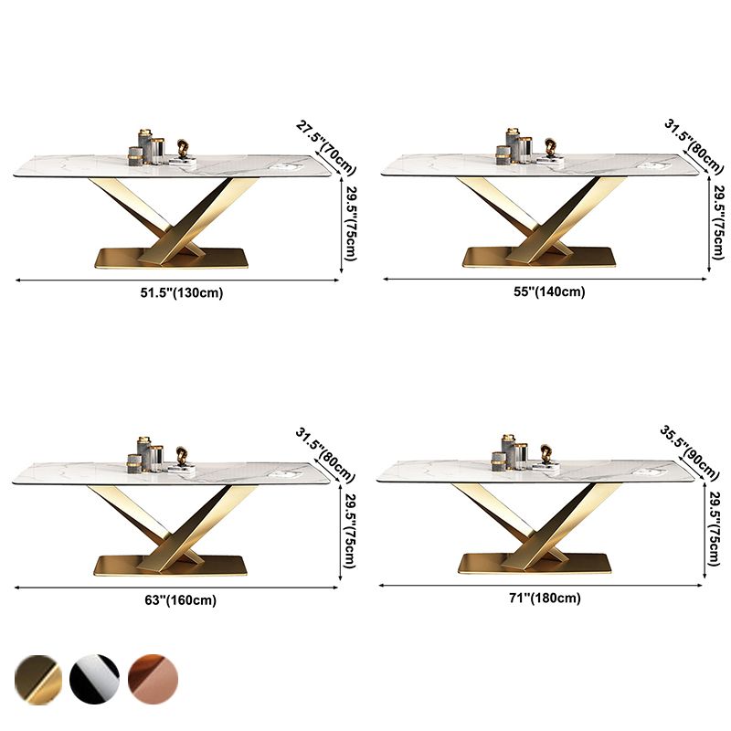 Traditional Luxury Stone Table Rectangle Pedestal Casual Dining Table for Home Clearhalo ' dining_table' 'Dining Tables & Seating' 'Dining Tables' 'furn' 'furn_dining_table' 'Furniture' 'furniture_dining_table' 'Kitchen & Dining Furniture' 'kitchen&dining_furn' 'kitchen' 'kitchen_dining_table' 1200x1200_a6609f71-1953-4aed-8640-eabfb29b4358